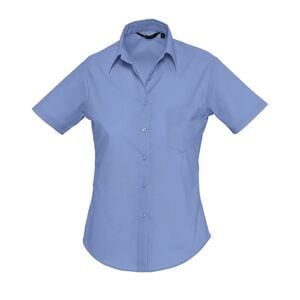 SOL'S 16070 - Kvinnor kortärmad Poplin Shirt Escape Bleu moyen