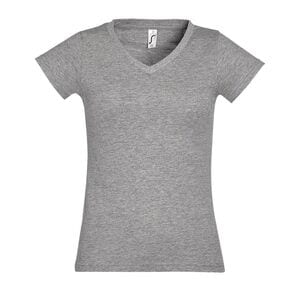 SOL'S 11388 - Kvinnat-shirt "V" -krage MOON Heather Gray