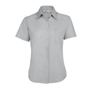 SOL'S 16070 - Kvinnor kortärmad Poplin Shirt Escape Pearl Grey