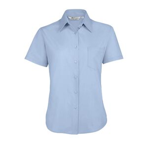 SOL'S 16070 - Kvinnor kortärmad Poplin Shirt Escape Sky Blue
