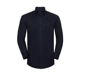 Russell Collection JZ932 - Oxford skjorta för män Bright Navy