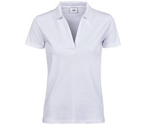 Tee Jays TJ1409 - Stretch V-ringad pikétröja för kvinnor White