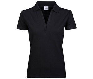 Tee Jays TJ1409 - Stretch V-ringad pikétröja för kvinnor Black