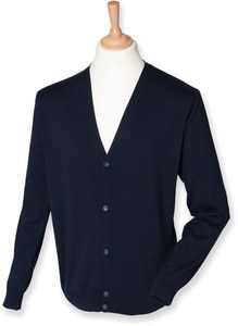 Henbury H722 - Cardigan för herrar Navy