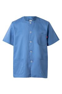 Velilla 599 - BUTTONS SCRUB TOP Sky Blue