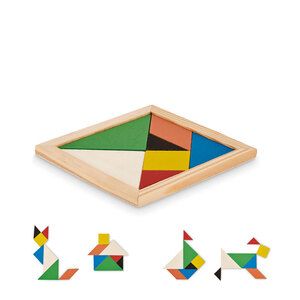 GiftRetail MO6693 - TANGRAM Tangram-pussel i trä